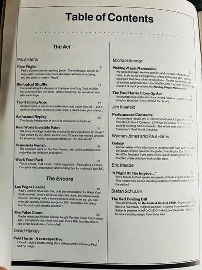 Magical Arts Journal Presents Paul Harris: The Act - Michael Ammar