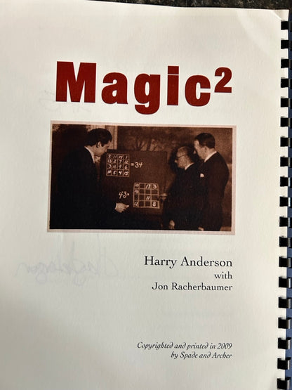 Magic (Squared) & "ForceSquare" - Harry Anderson - Lecture Notes - SIGNED