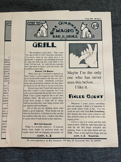 Bill Goldman's Magic Bar & Grill - Issues 1-6