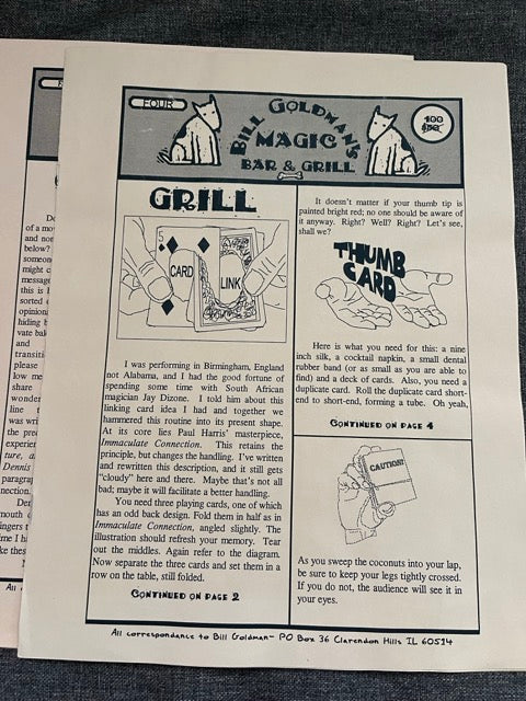 Bill Goldman's Magic Bar & Grill - Issues 1-6