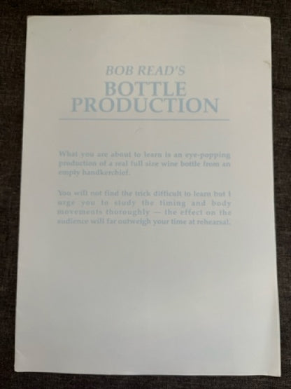Bob Read's Bottle Production