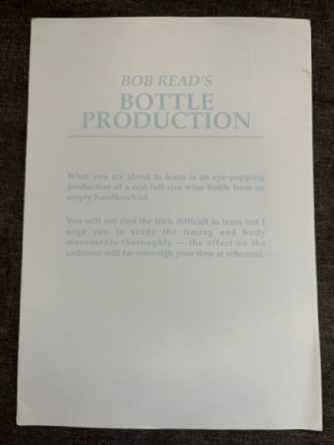 Bob Read's Bottle Production