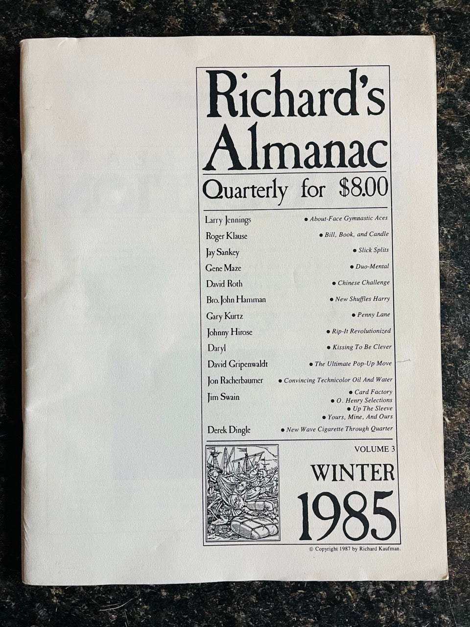 Richard's Almanac! - Winter 1985 Quarterly - Richard Kaufman