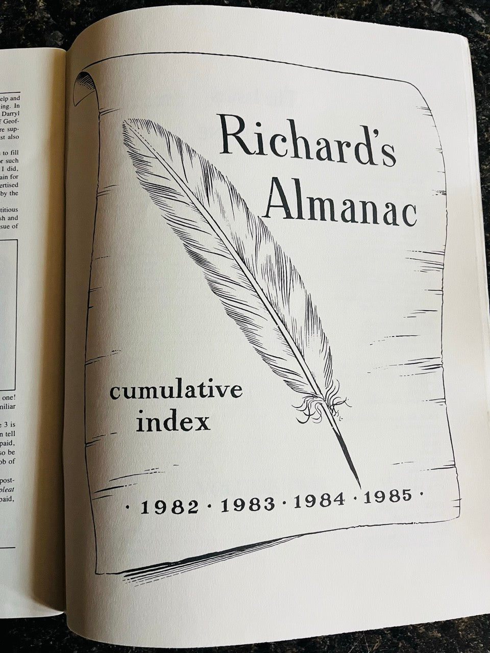 Richard's Almanac! - Winter 1985 Quarterly - Richard Kaufman