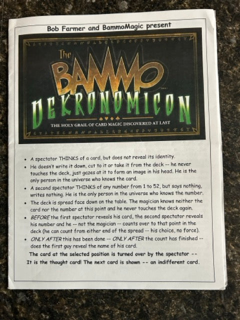 The Bammo Deckromicon - Bob Farmer