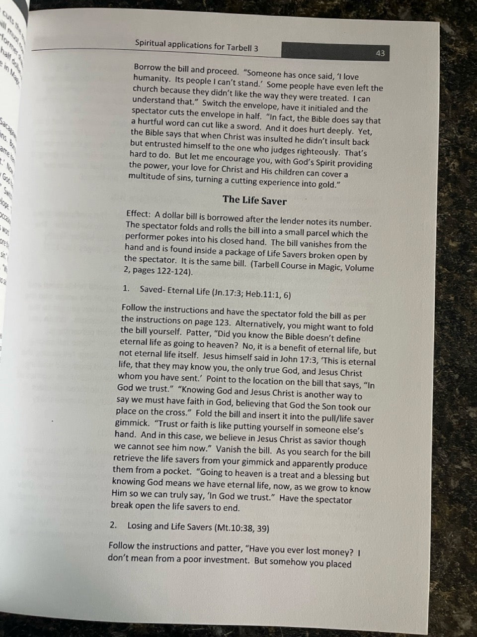 Spiritual Application for Tarbell 3 - Dr Christopher Faria