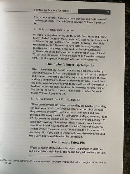Spiritual Application for Tarbell 3 - Dr Christopher Faria