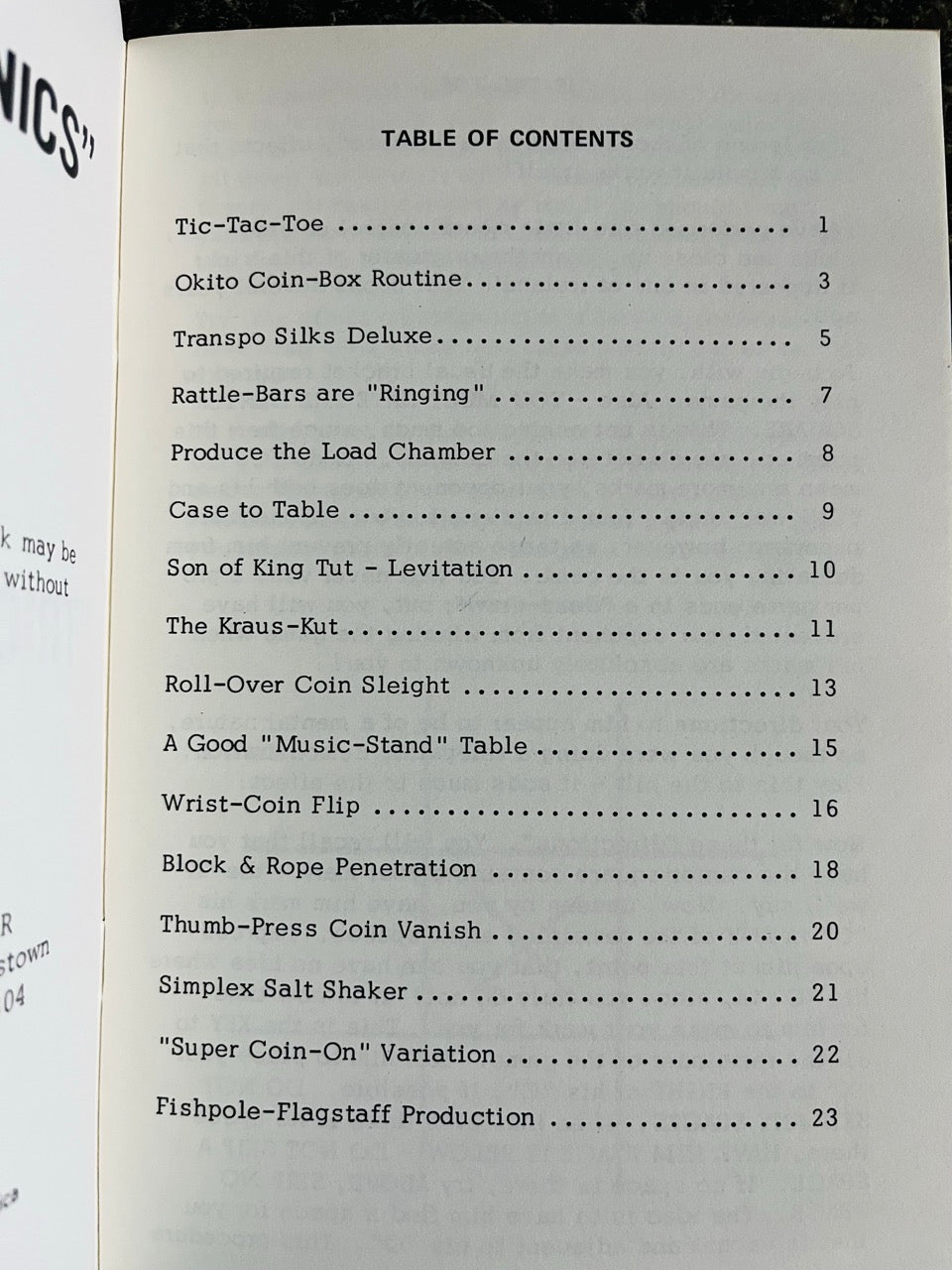 Trick Technics - Richard G. Kraus