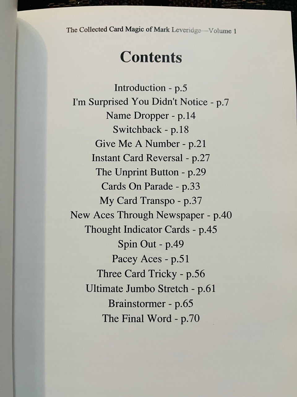 The Collected Card Magic of Mark Leveridge Vol.1 - Mark Leveridge