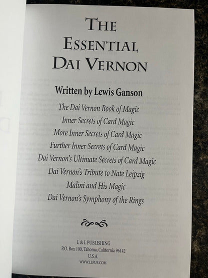 The Essential Dai Vernon (Deluxe Collector's Edition) - Lewis Ganson