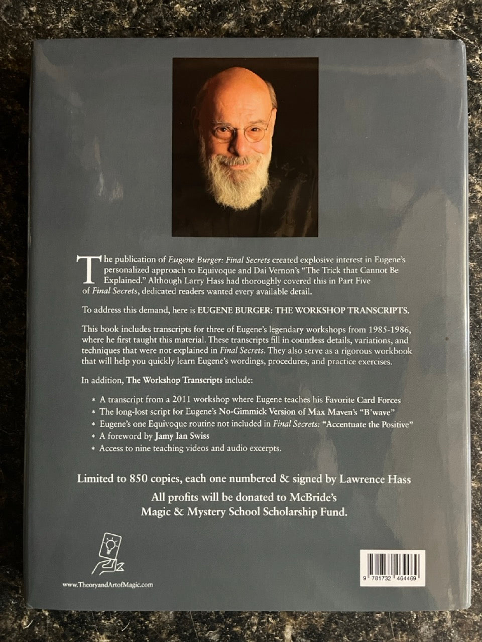 Eugene Burger: The Workshop Transcripts - Lawrence Hass - SIGNED & NUMBERED