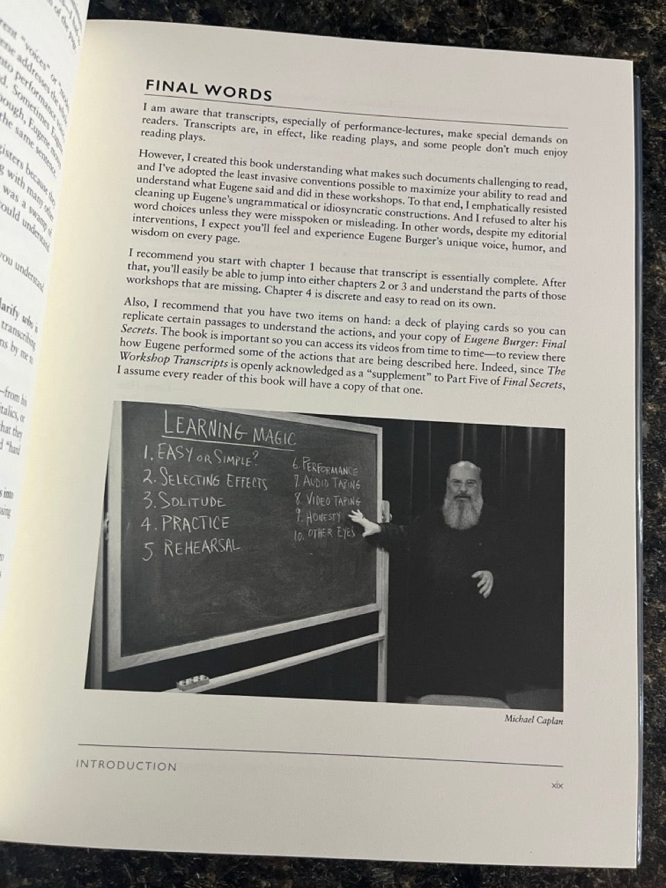 Eugene Burger: The Workshop Transcripts - Lawrence Hass - SIGNED & NUMBERED