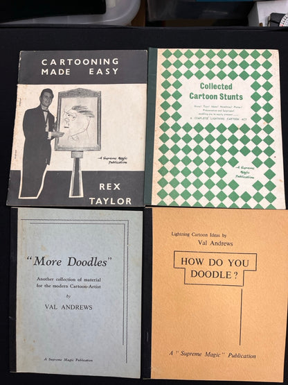 4 Cartooning/Chalk Talk Books - Various Authors
