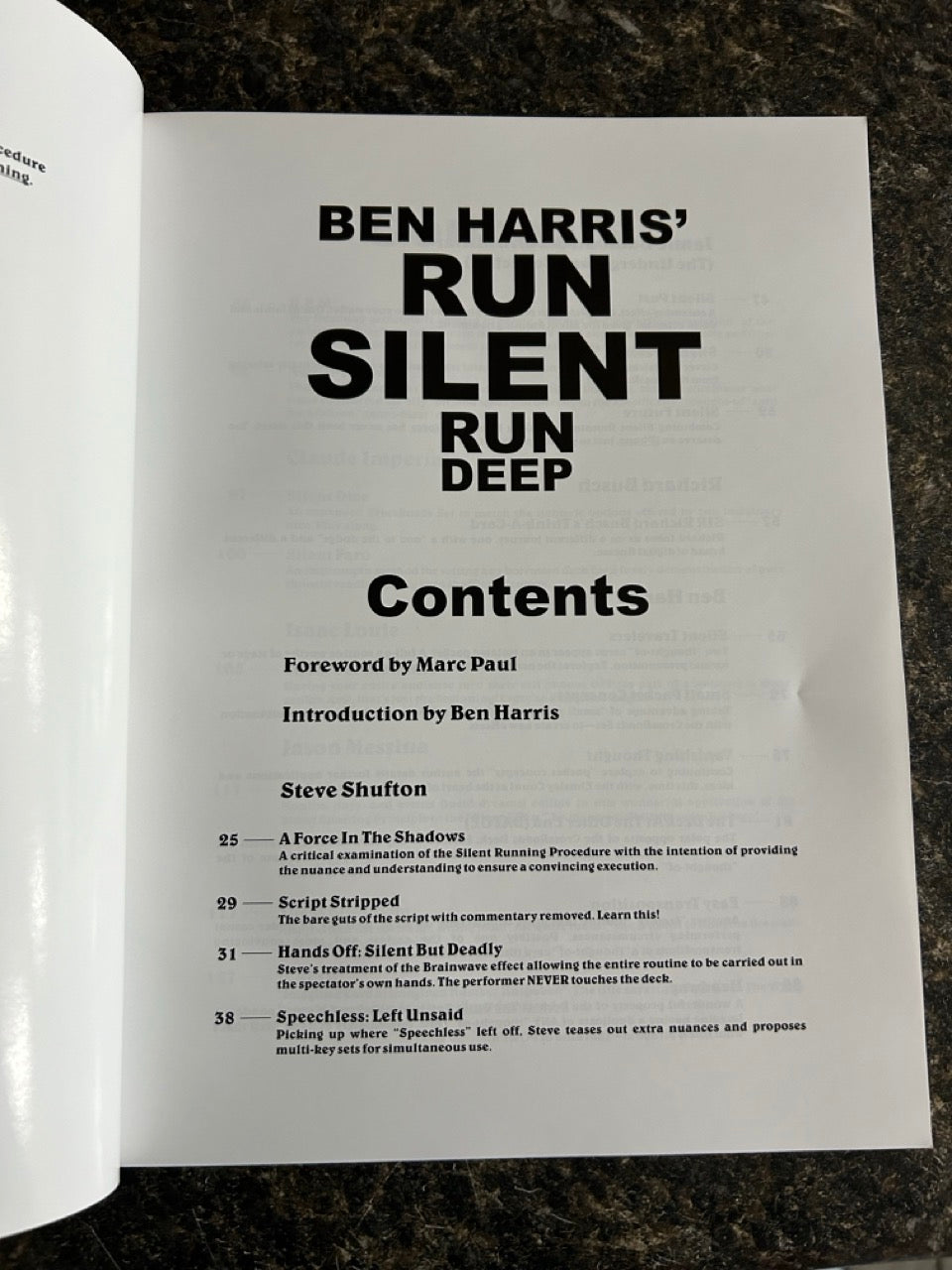 Ben Harris' Run Silent Run Deep