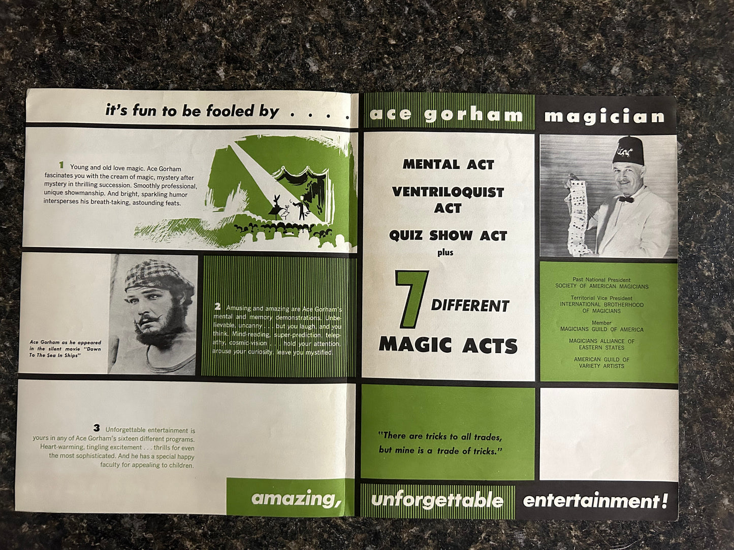 Ace Gorham Publicity Pieces