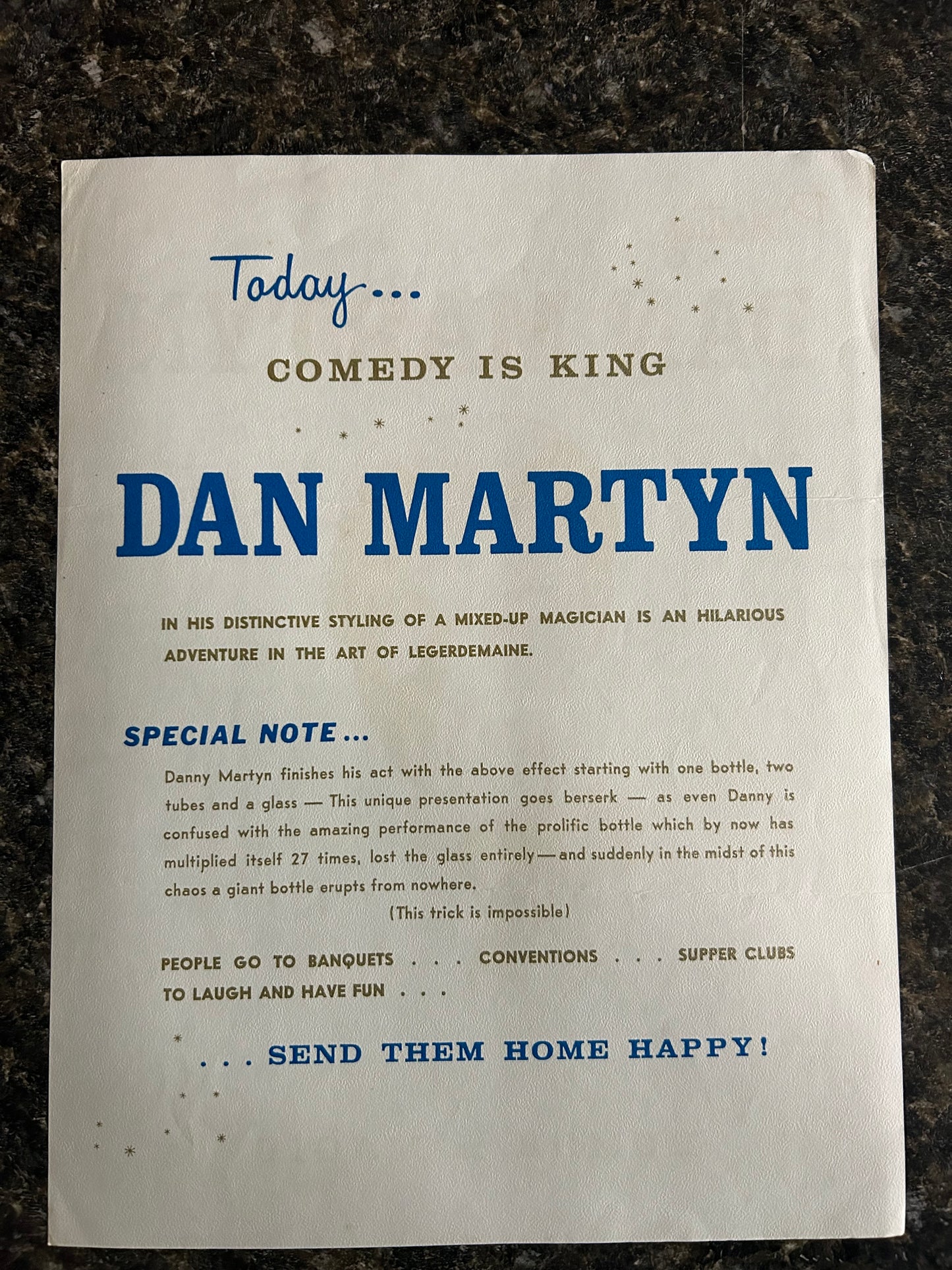 Dan Martyn: Humor In Magic Publicity Piece