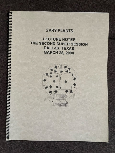 Gary Plants Lecture Notes (2004)