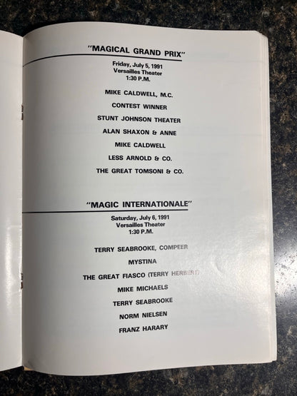 1991 63rd Annual S.A.M. Convention Program