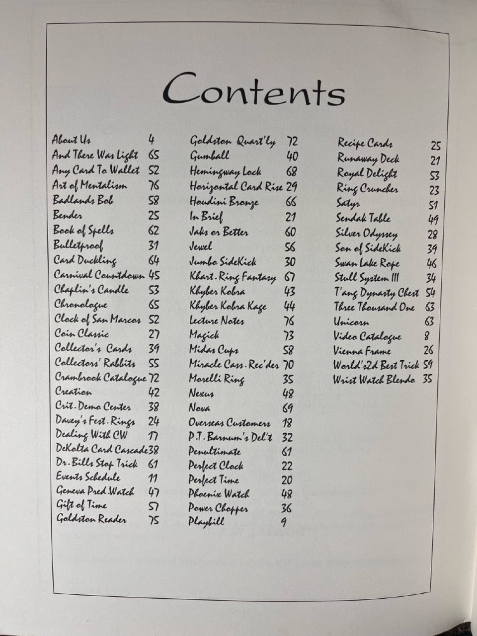 Collectors Workshop Catalog (1993)