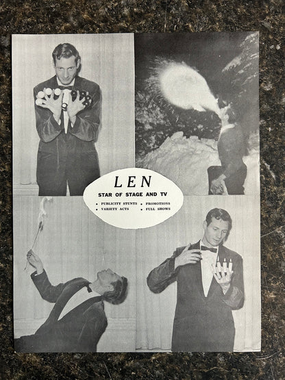 Len, The Fire-Eating Magician Promotional Pieces