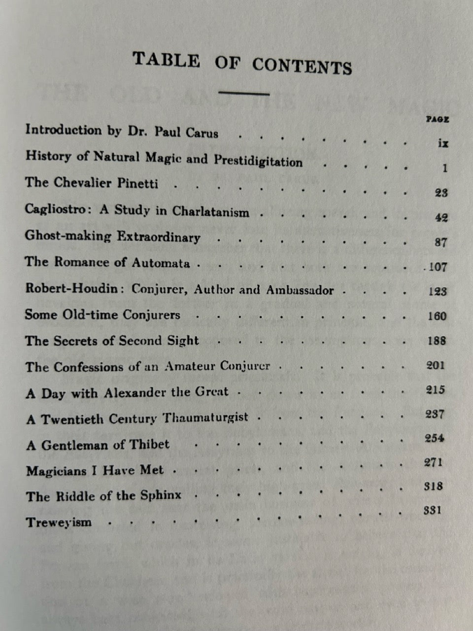 The Old and the New Magic - Paul Carus & Henry Ridgely Evans