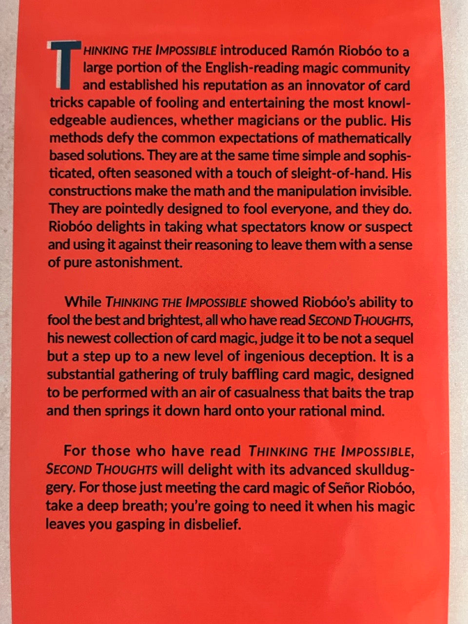 Second Thoughts - Ramon Rioboo
