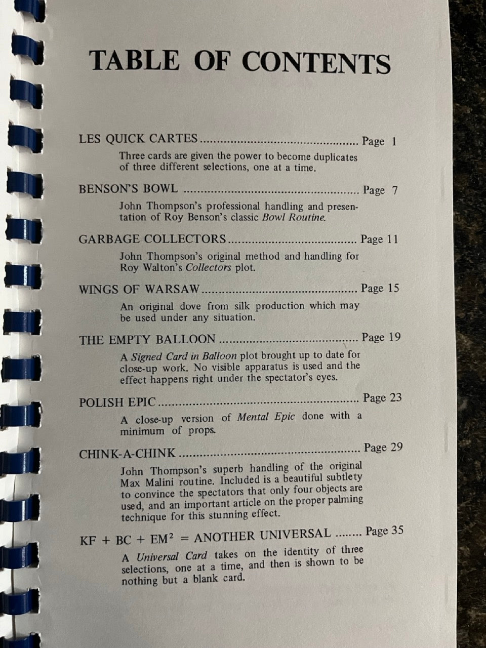 Polished Polish Prestidigitation - John Thompson - SIGNED