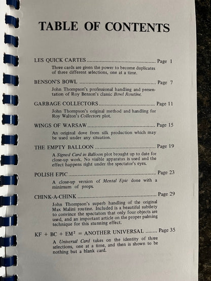 Polished Polish Prestidigitation - John Thompson - SIGNED