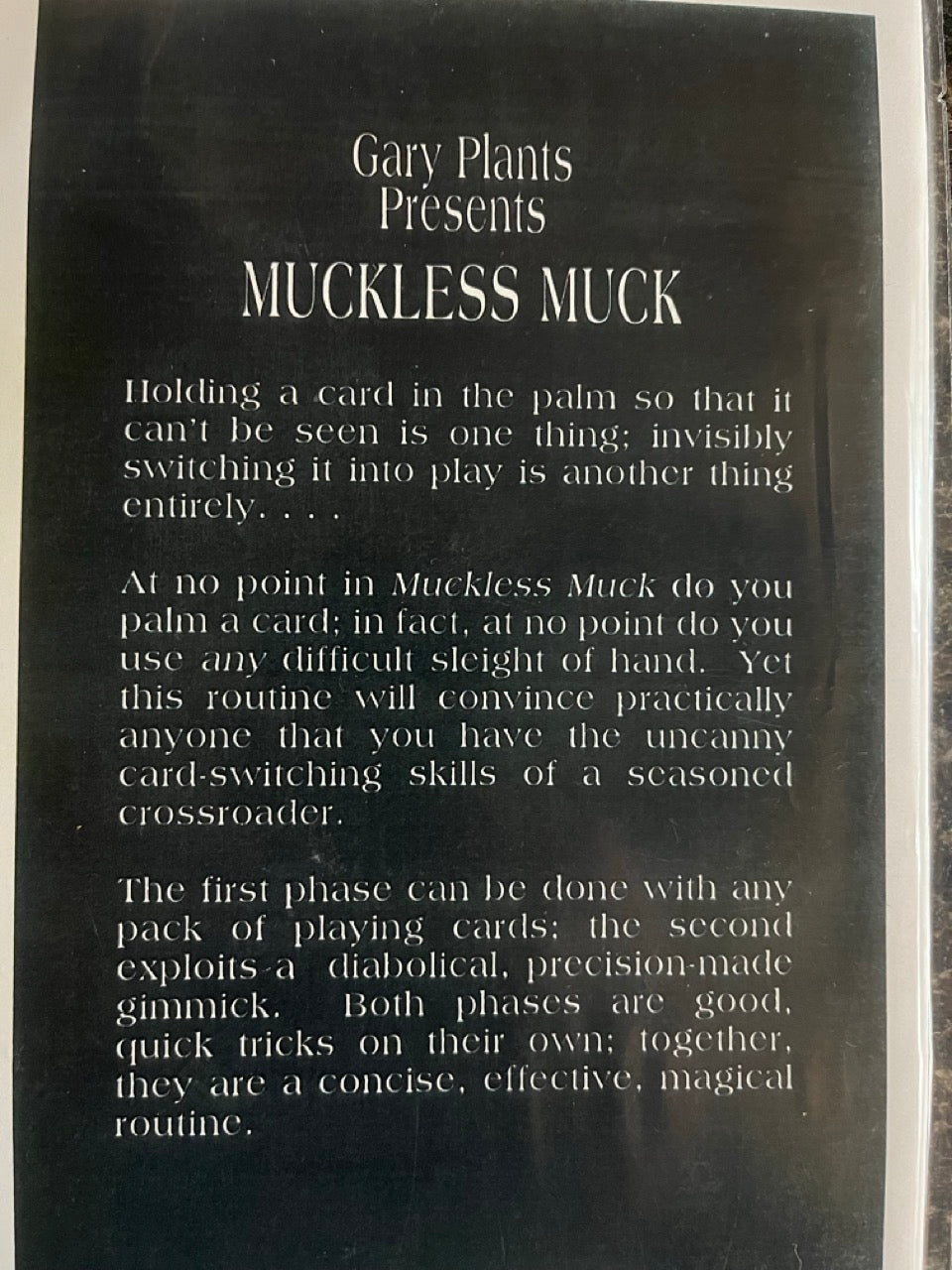 Gary Plants presents Muckless Muck - Jared Kopf
