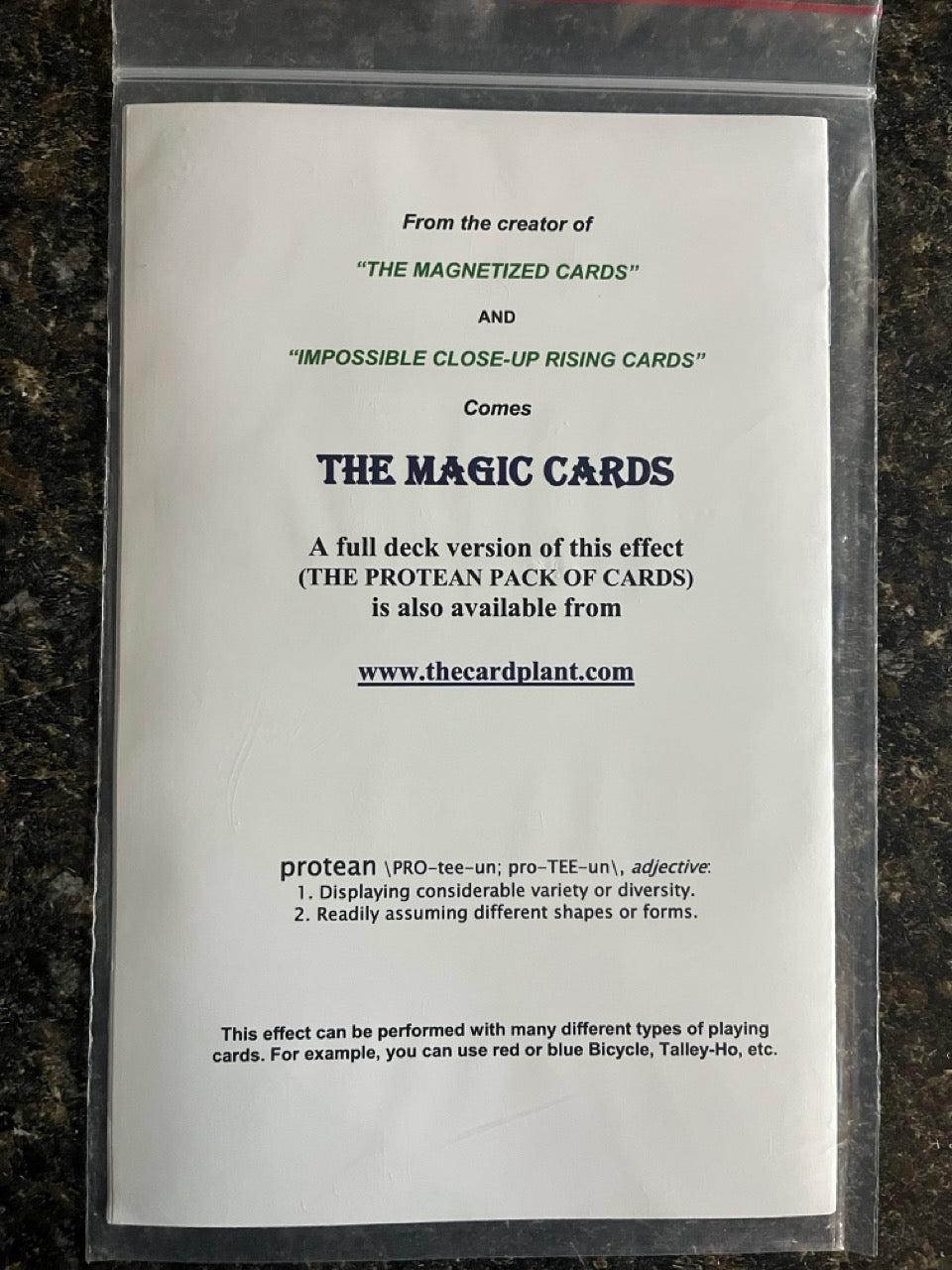 Gary Plants presents The Magic Cards