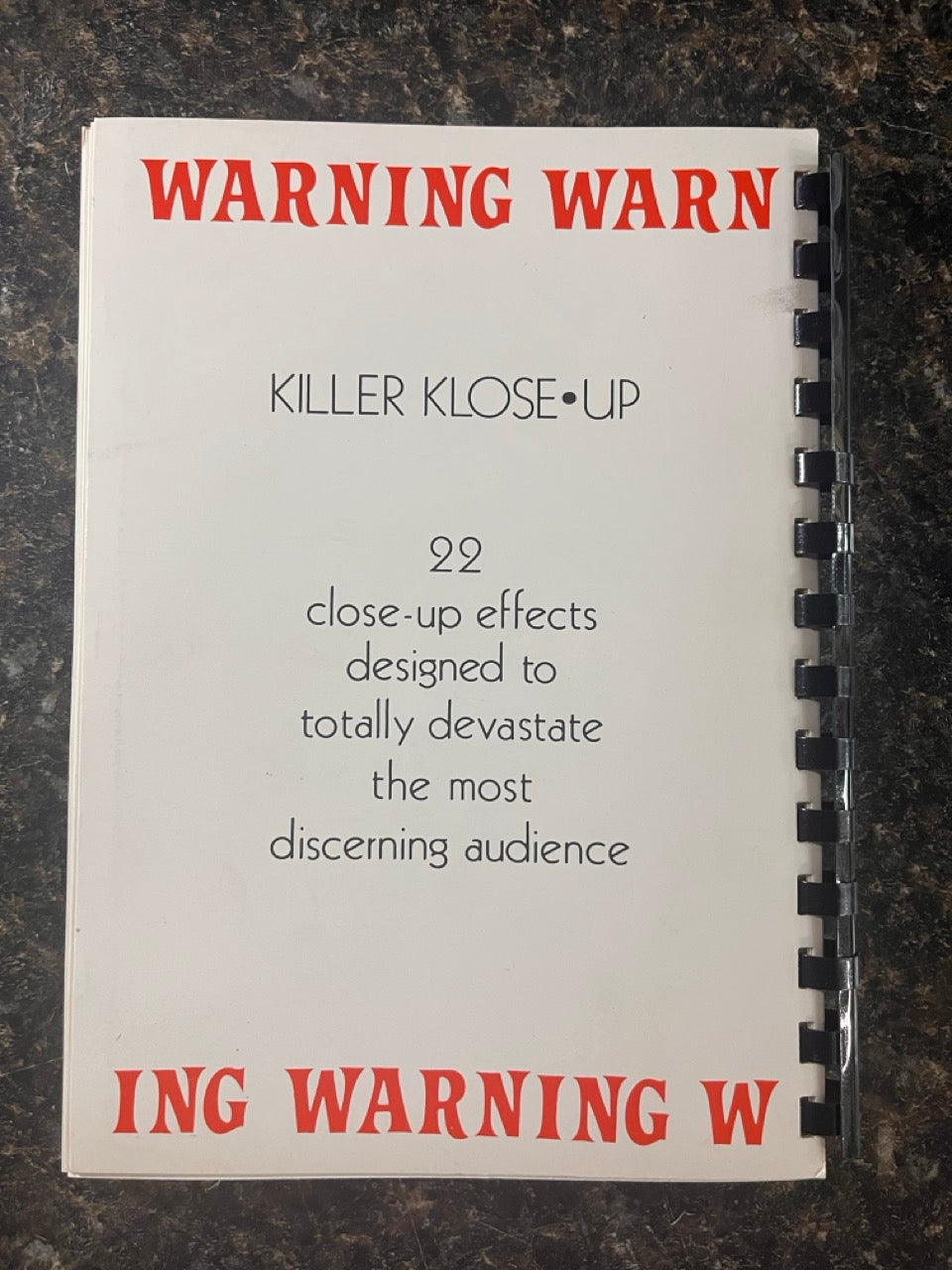 Killer Klose-Up - Ben Harris