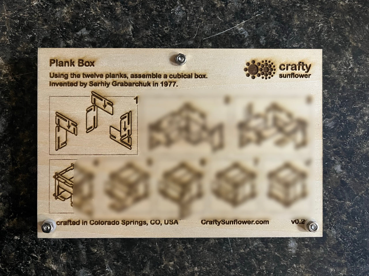 Plank Box - 3D Wooden Puzzle - Crafty Sunflower (SM5)
