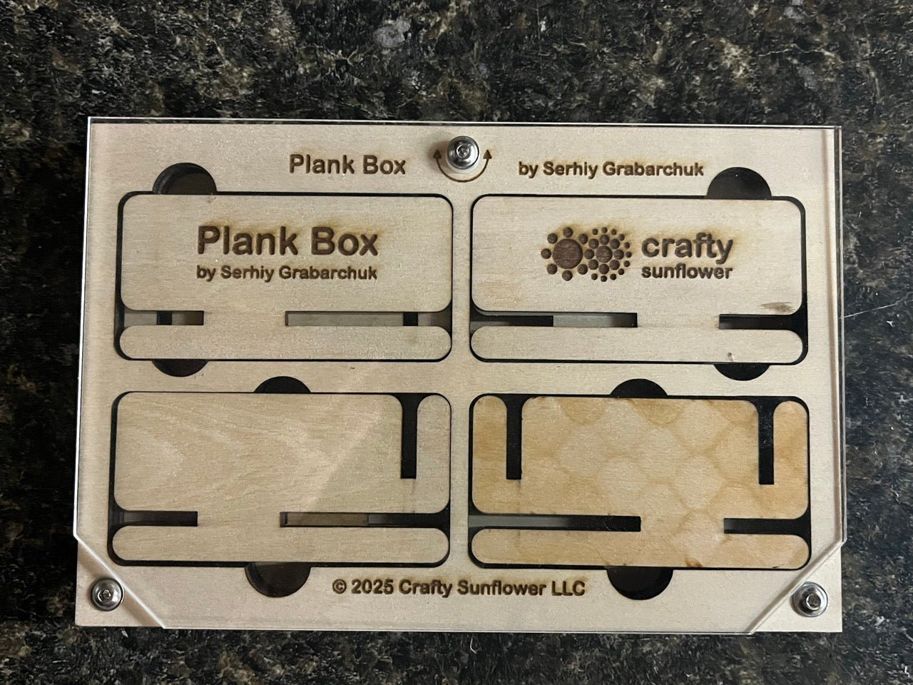 Plank Box - 3D Wooden Puzzle - Crafty Sunflower (SM5)