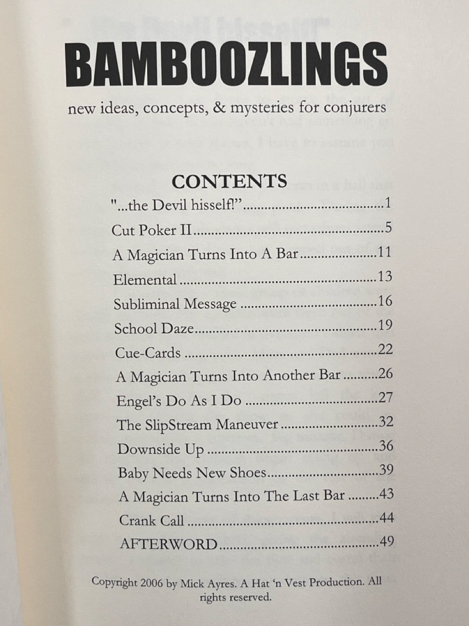 Bamboozlings - Mick Ayres