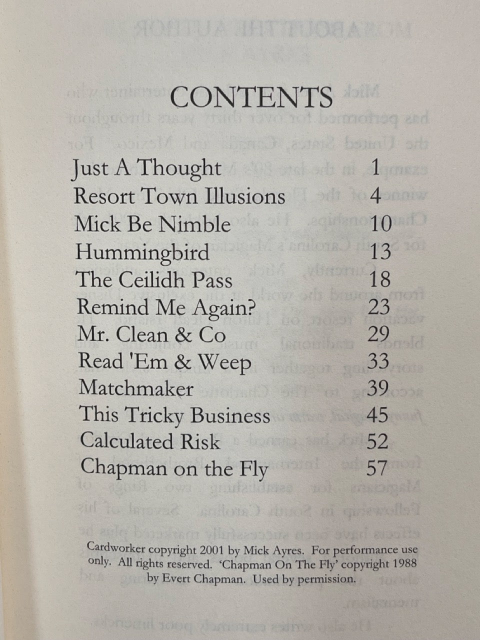 Cardworker - Mick Ayres