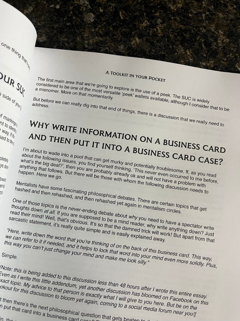 A Toolkit in Your Pocket - Mark Strivings