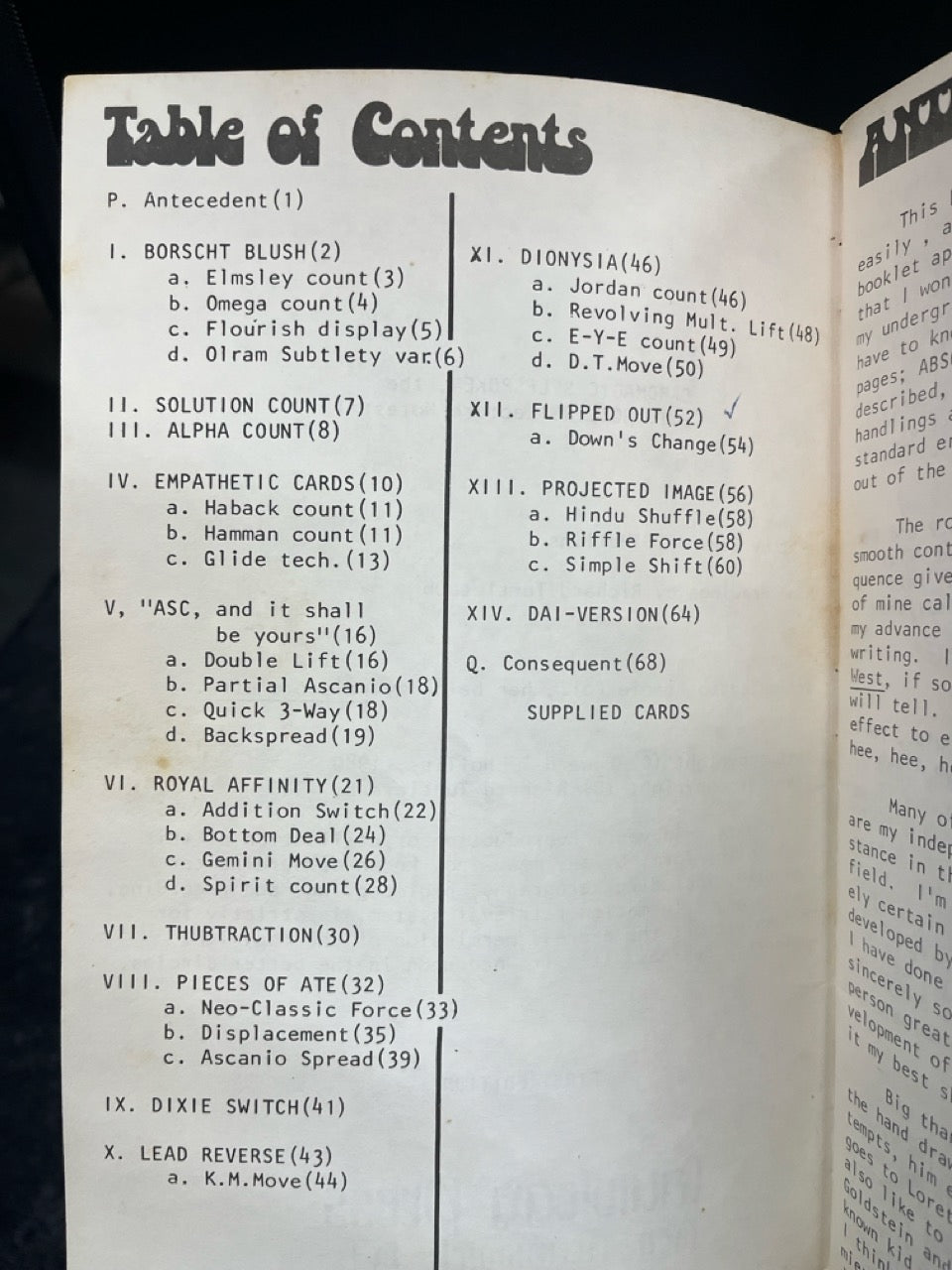 Card Magic Self Spoken - Edward T Hollins