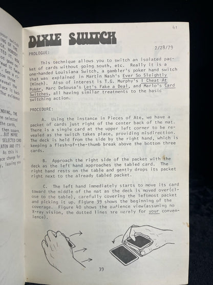 Card Magic Self Spoken - Edward T Hollins