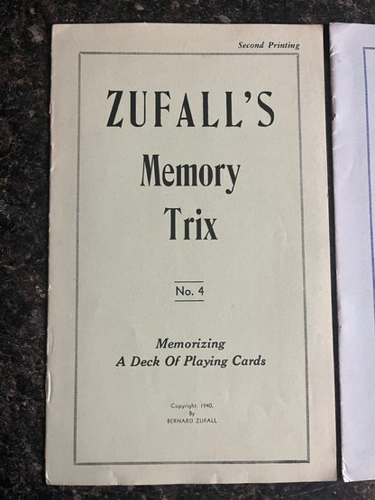 Zufall's Memory Trix #1, #4, #5, #6 - Bernard Zufall