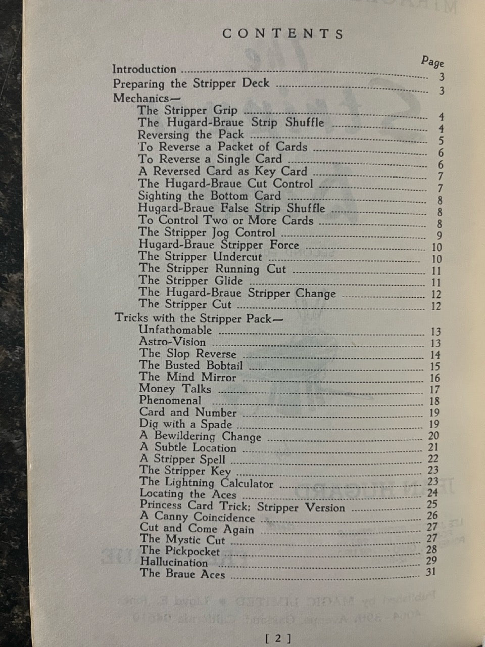 Miracle Methods #1: The Stripper Deck - Hugard & Braue