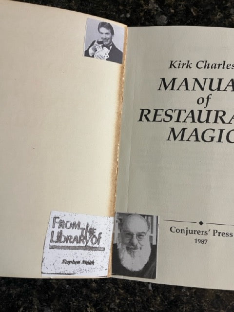 Manual of Restaurant Magic - Kirk Charles (Used copy)