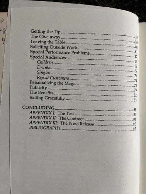 Manual of Restaurant Magic - Kirk Charles (Used copy)
