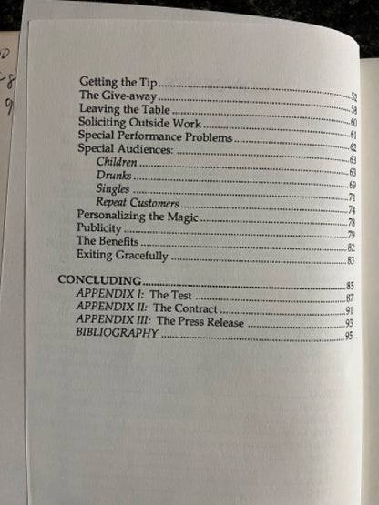 Manual of Restaurant Magic - Kirk Charles (Used copy)