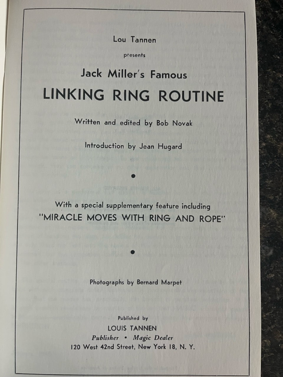 Jack Miller's Linking Ring Routine