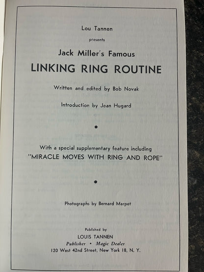Jack Miller's Linking Ring Routine