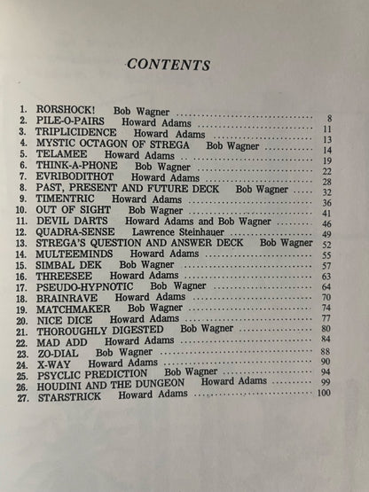 Magic Dungeon Mentalism - Bob Wagner And Howard Adams (Hardcover)