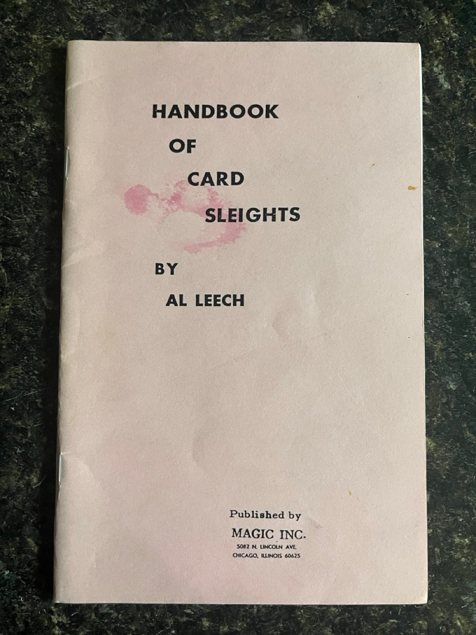 Handbook of Card Sleights - Al Leech