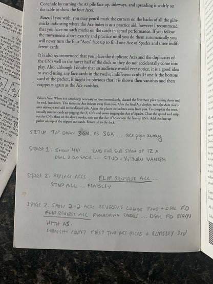 Brother John Hamman’s Final Ace Routine (Instructions only)