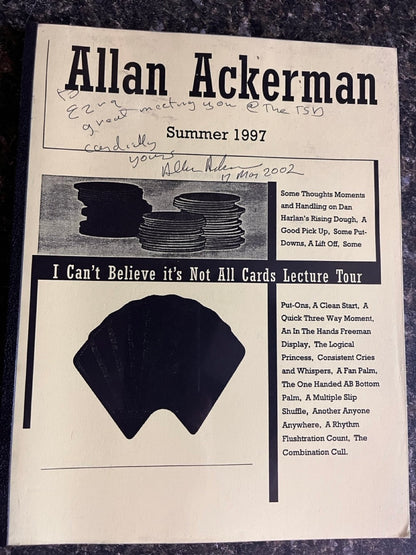 I Can't Believe it's Not All Cards Lecture Tour - Allan Ackerman - SIGNED