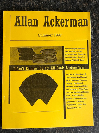 I Can't Believe it's Not All Cards Lecture Tour - Allan Ackerman - SIGNED